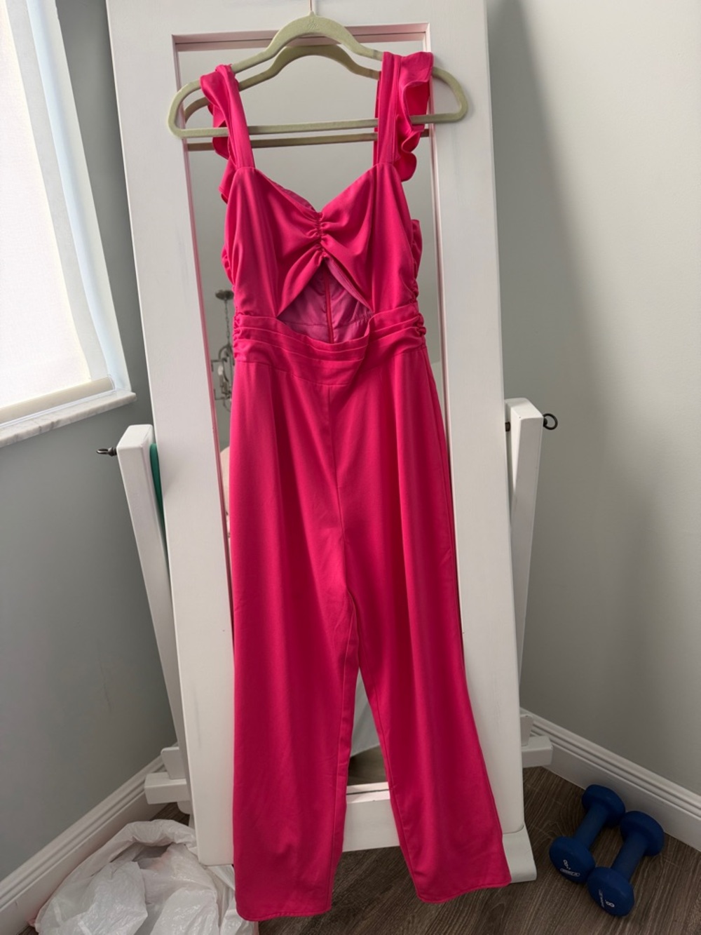 Lovers + Friends Hot Pink Gathered Front Dress
